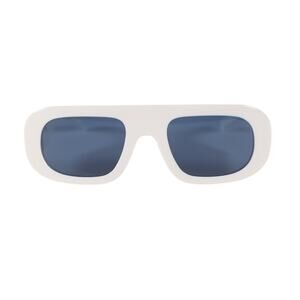 Karl Lagerfeld Oval Rectangle East West Mens Sunglasses - White / Blue - NWT
